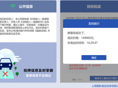 2020年12月上海公司牌照均价约15.3万元，中标率约60%