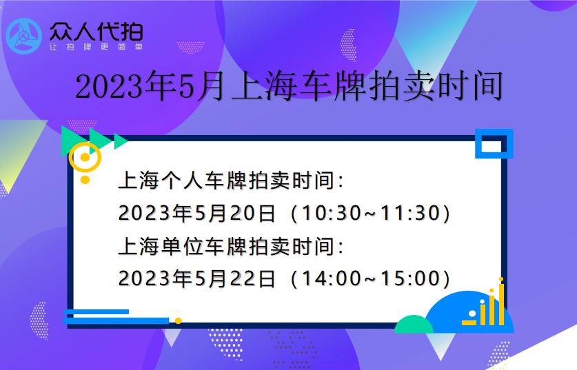 2023年5月上海个人及单位车牌拍卖时间