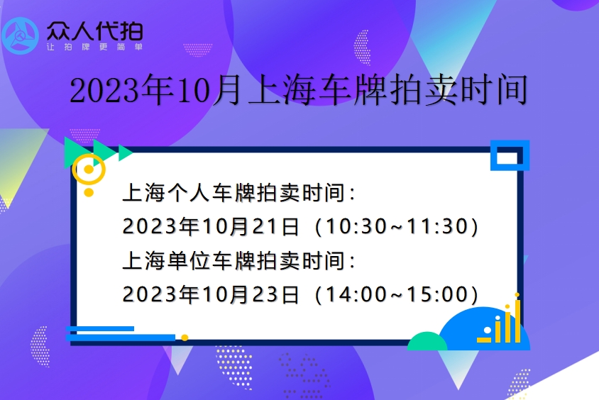 2023年10月上海个人及单位车牌拍卖时间